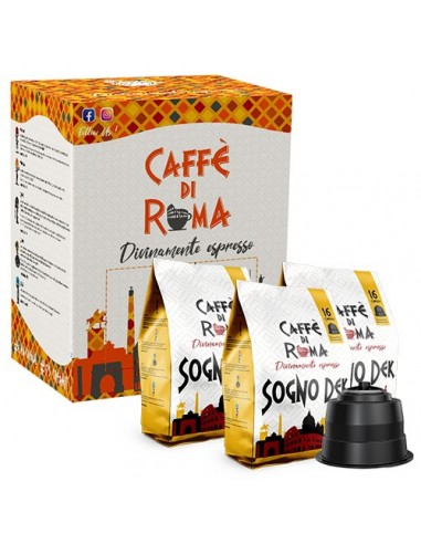 CAFFE DI ROMA DOLCE GUSTO SOGNO DEK Cartone 48 Pz. 3 Sacchetti da 16 capsule