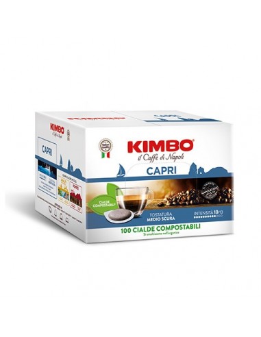 KIMBO CIALDA CAPRI LE MERAVIGLIE DEL GUSTO - Cartone 100 Cialde diametro Ese 44 compostabili