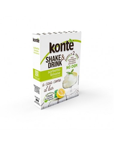 KONTE SHAKE & DRINK SORBETTO LIMONE ISTANTANEO - ASTUCCIO 5 BUSTE da 2 Porzioni