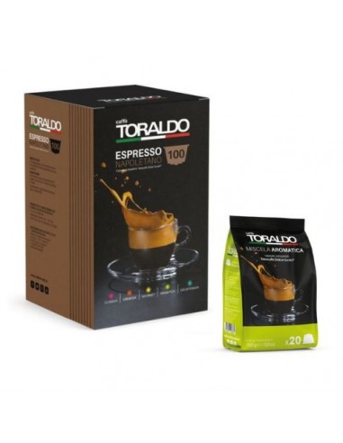 CAFFE TORALDO Dolce Gusto AROMATICA - CARTONE 100 Capsule 5 Sacchetti da 20