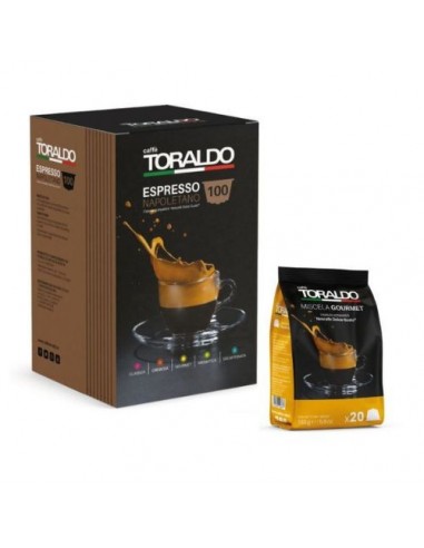 CAFFE TORALDO Dolce Gusto GOURMET 100% ARABICA - CARTONE 100 Capsule 5 Sacchetti da 20