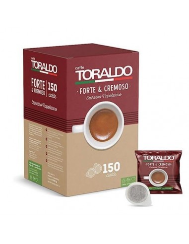 CAFFE TORALDO Cialda FORTE E CREMOSO - CARTONE 150 Cialde diametro 44