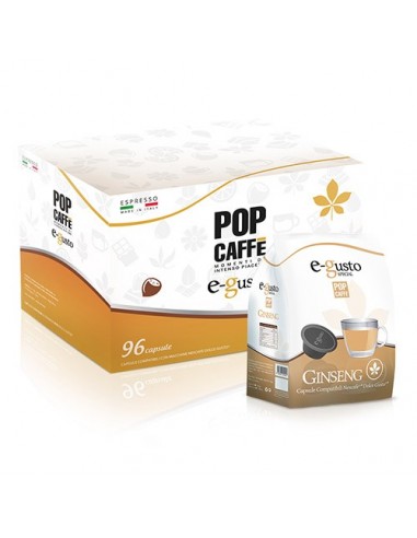POP CAFFE EGUSTO GINSENG - Cartone 96 Capsule 6 Astucci da 16 compatibili Dolce Gusto