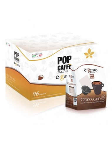 POP CAFFE EGUSTO CIOCCOLATO - Cartone 96 Capsule 6 Astucci da 16 compatibili Dolce Gusto