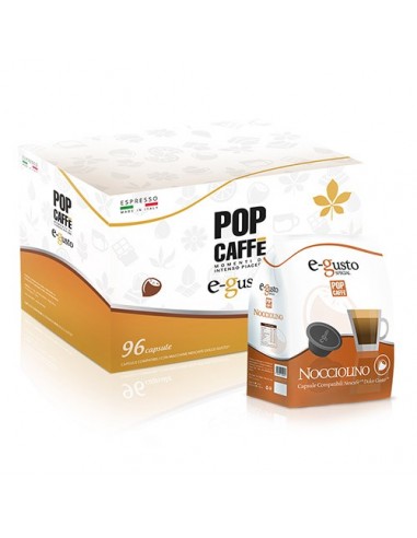 POP CAFFE EGUSTO NOCCIOLINO - Cartone 96 Capsule 6 Astucci da 16 compatibili Dolce Gusto