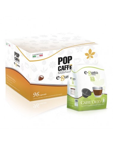 POP CAFFE EGUSTO ORZO - Cartone 96 Capsule 6 Astucci da 16 compatibili Dolce Gusto