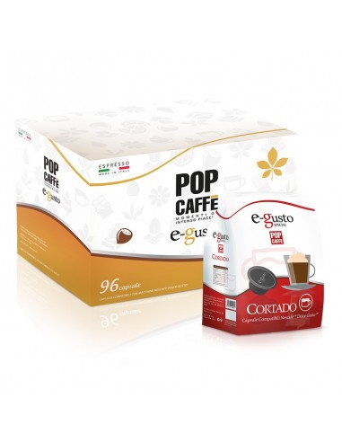 POP CAFFE EGUSTO CORTADO - Cartone 96 Capsule 6 Astucci da 16 compatibili Dolce Gusto