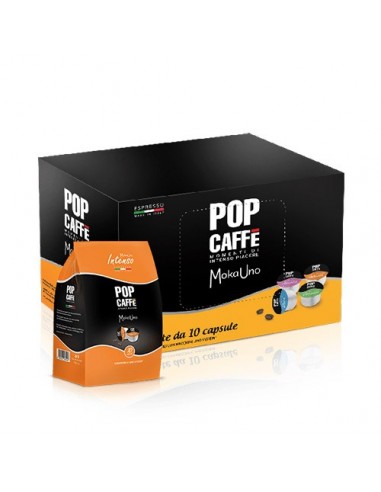 POP CAFFE MOKAUNO INTENSO - Master 100 capsule in sacchetti da 10