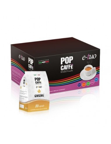 POP CAFFE ETUO GINSENG - CARTONE 6 SACCHETTI da 16 capsule compatibili Fior Fiore Lui