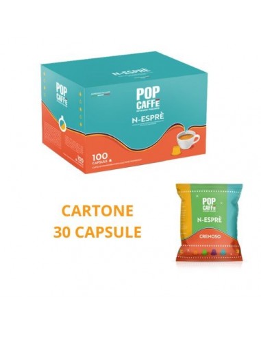 POP CAFFE NESPRESSO N-ESPRE' CREMOSO - CARTONE 30 CAPSULE