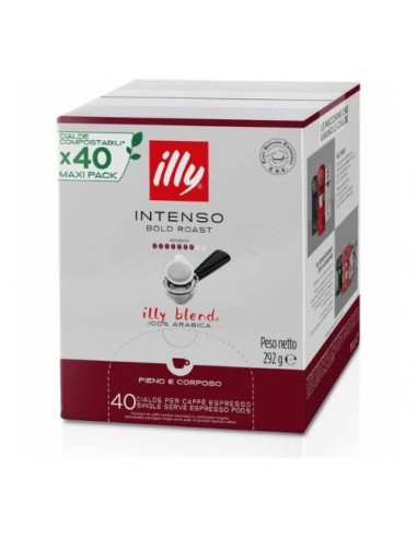 ILLY CAFFE ESPRESSO INTENSO - CARTONE 40 Cialde Ese 44